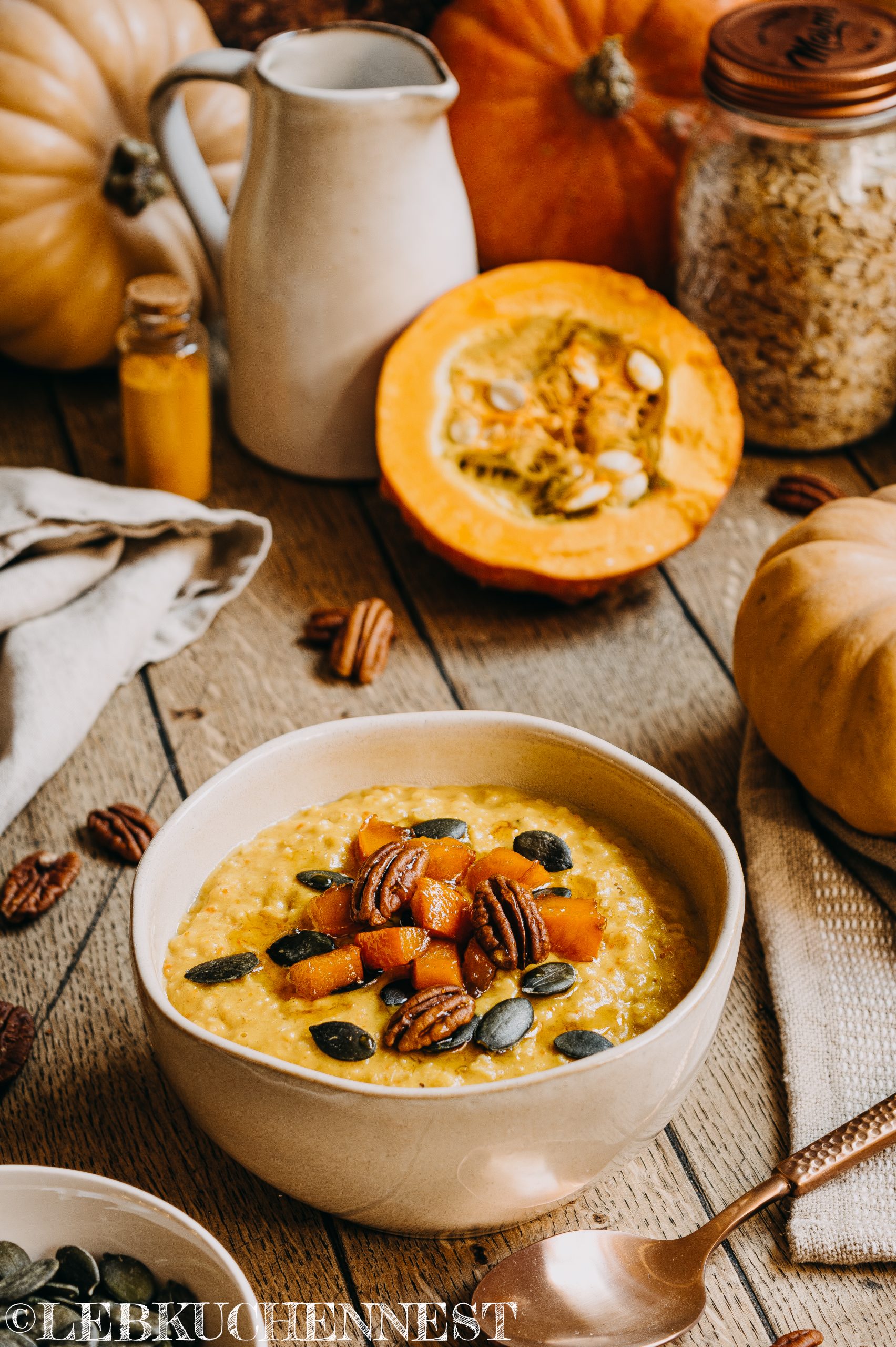 Herbstliches Kürbis-Porridge